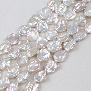 สร้อยคอและสร้อยข้อมือไข่มุกน้ำจืดรีไซเคิลขนาด 16-20 มม. วัสดุ DIY ไข่มุกทรงตรงรูตรงแบบไม่สม่ำเสมอสำหรับร้อยเป็นสาย - Product Image 1