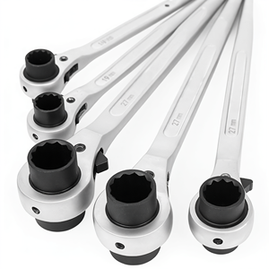 Matte Pin-Tail <b>Ratchet</b> Wrench Reversible <b>Socket</b> Chrome Vanadium Steel for Scaffolding - Product Image 1