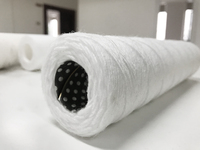 Cartouche filtrante en fil de coton PP enroulé, OEM, 10, 20, 30, 40 pouces, 1-200 µm, 5 microns, pour le traitement et la filtration de l'eau
