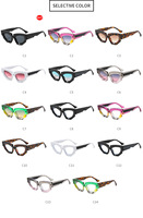 Lunettes de soleil Y2K pour femmes 2024, design de marque, luxe, vintage, unisexe, lunettes de soleil œil de chat