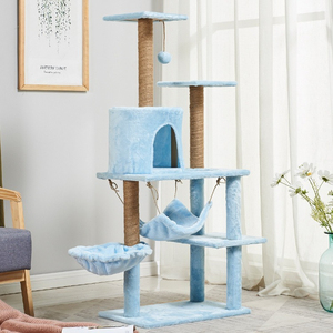 Marco de <span class=keywords><strong>escalada</strong></span> multifuncional para <span class=keywords><strong>gatos</strong></span> de Sisal con tres capas de madera de alto peso, marco de <span class=keywords><strong>escalada</strong></span> duradero para <span class=keywords><strong>gatos</strong></span> de terciopelo para <span class=keywords><strong>gatos</strong></span> - Product Image 1