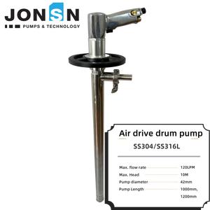 משאבת תוף צנטריפוגלית מפלדת אל-חלד בדרגת מזון, צמיגות גבוהה,  בעלת יכולת שאיבה עצמית, לחץ גבוה, חשמלית ופנאומטית - Product Image 3