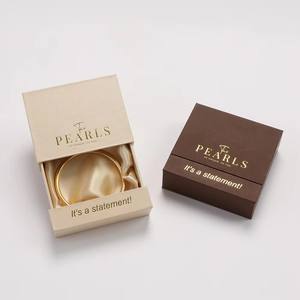 Boîtes à tiroirs coulissants en carton texturé personnalisé, boîtes d'emballage pour boucles d'oreilles, colliers, bijoux, boîte carrée élégante - Product Image 3