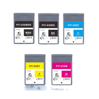 Kartrid Pigmen Penuh Kompatibel untuk Printer ImagePrograf TA-20/TA-30 PFI-030 Kapasitas 130ml Hitam/Magenta/Kuning/Cyan