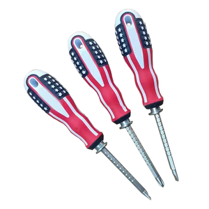 Tournevis à cliquet à fente magnétique 2 voies à double usage CRV Phillips et tête fendue avec drapeau américain - Product Image 4