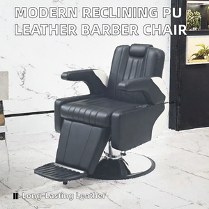 Fauteuil de Barbier Commercial Inclinable en Cuir PU Moderne, Nouveau Design, Pompe Hydraulique, Durable - Product Image 2