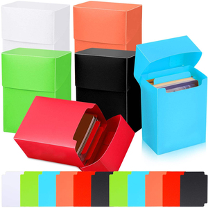 Y Y TCG Cards <b>Plastic</b> Eco-friendly Deck <b>Boxes</b> <b>Large</b> Capacity Storage for 80+ Cards Collectible Games Storage Organizer Colorful - Product Image 1