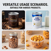 Couvercle en aluminium recyclable de 77 mm à ouverture facile pour pots en verre de confiture et de miel