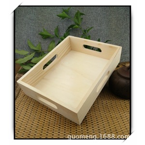Wooden Storage Box <b>Rectangle</b> Pine Desktop Organizer Neatening <b>Bin</b> - Product Image 1