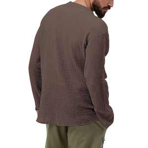 Autumn Men's Casual Sportswear Set Cotton <strong>T</strong> <strong>Shirt</strong> Pants Button Closure <strong>Customizable</strong> Outdoor Loose Lightweight Summer Sports - Product Image 4