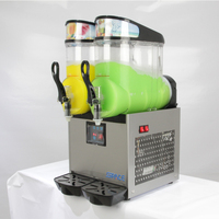 Machine à granita et slush à deux bacs avec couvercles lumineux LED