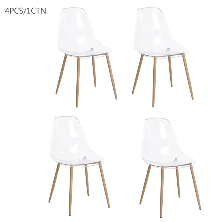 OEM high quality modern PC cystal dining chairs modern restaurant home office chair living room chairs dining