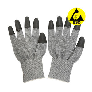 Guantes de Poliéster Grises Antiestáticos con Puntos de PVC en la Palma, Accesorios de EPP, en Oferta - Product Image 2
