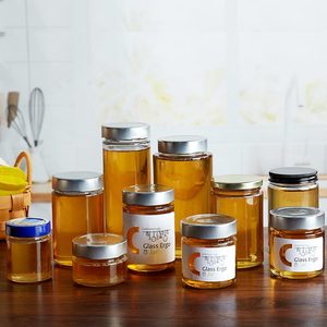 Pot en verre Ergo de 150 ml, 180 ml, 280 ml, 380 ml, 500 ml, qualité alimentaire, pour le stockage du miel, de la confiture, avec couvercle, pour le pâté de foie de poulet, emballage de conteneur - Product Image 3