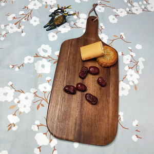 Tabla de cortar de madera de acacia de 39x18x1.5 cm, madera maciza para queso, pizza, comida para bebés, sushi, bandeja para servir - Product Image 4