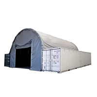 Abri robuste pour conteneur maritime 26x40 pieds, auvent de stockage industriel en PVC imperméable pour atelier de conteneur de 40 pieds
