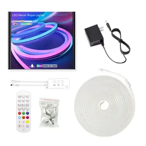 Google Alexa Smart WiFi ควบคุม LED Neon Flex ROPE Strip Light RGB กันน้ำขายดี16.4ft 5M IP67ซิลิโคน80 Magic RGB - Product Image 5