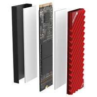 M.2 SSD dissipateur thermique NVME NGFF M.2 2280 disque dur à semi-conducteurs en aluminium dissipateur thermique radiateur refroidisseur coussin de refroidissement thermique pour ordinateur de bureau