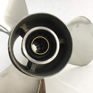 Nouveau 9.9 "x 12" 10.38 "x 13" <span class=keywords><strong>hélice</strong></span> <span class=keywords><strong>de</strong></span> <span class=keywords><strong>bateau</strong></span> en acier inoxydable OEM 48-19639A40 pour hors-bord <span class=keywords><strong>Mercury</strong></span> 25HP-30HP 10 dents Prop - Product Image 3