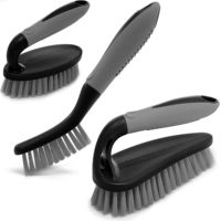 3-teiliges Peeling-Pinsel-Set-Blauer, ergonomischer Griff, ideal für Badezimmer, Dusche, Küche, Teppich, Boden, Badewanne und mehr