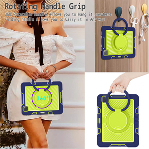 เคสและฝาครอบแท็บเล็ตที่ทนทานต่อการตกกระแทกสำหรับไอแพดโปร 11 นิ้ว, ฝาครอบแท็บเล็ตแบบ 360 องศา °   ที่จับแบบพับได้และที่ใส่ดินสอ - Product Image 5