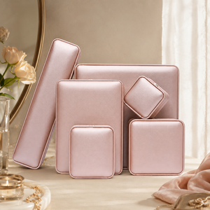 Zebopak Luxus-Schmuckpräsentationsbox mit Roségold-Finish und Weißem Einsatz für Halsketten-, Armband- und <span class=keywords><strong>Ringverpackung</strong></span> - Product Image 2