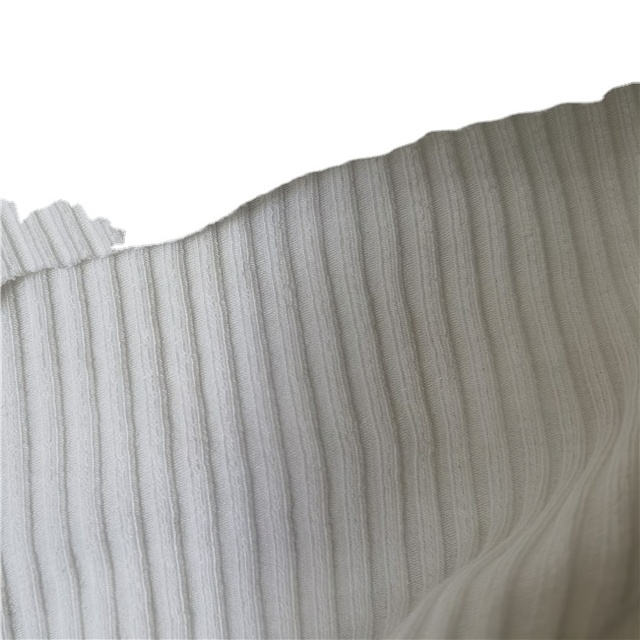 Soft Rayon Cotton Spandex Rib Knitting 3*3 Ribbed Fabric