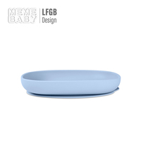 Assiette carrée en silicone incassable pour enfants, avec ventouse antidérapante, vaisselle résistante au lave-vaisselle pour tout-petits