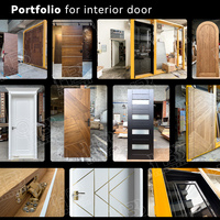 Porte intérieure invisible en bois, sans cadre, étanche, avec charnières dissimulées, design moderne en noyer américain pour maisons résidentielles