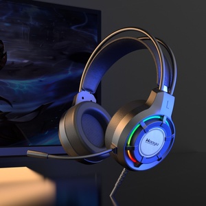 หูฟังคอมพิวเตอร์แบบสวมศีรษะ RGB LED พร้อมไมโครโฟน แบบครอบหู สเตอริโอ RGB 7.1 แชนแนล ช่องต่อ USB สำหรับเล่นเกม - Product Image 3