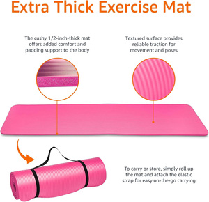 Tapete de Yoga NBR de 6mm con Logotipo Personalizado, Ecológico, Reciclado, Plegable, de TPE Natural, para Gimnasio, Fitness y Pilates - Product Image 4