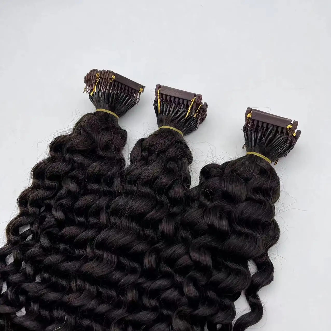 Cheap price 100% Human Hair Keratina No tangle Indian Virgin Nature human Hair 20inch 100g Kinky Straight 6D hair Extensions