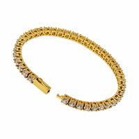WGX-SS-BR-011 Bracelet tennis en acier inoxydable CZ 3mm 4mm 5mm pour hommes et femmes, couleur or, bijoux glacés tendance avec sertissage griffe, vente en gros