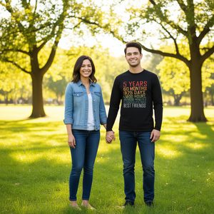 Maglietta a maniche lunghe per il 5° anniversario della migliore amicizia - Product Image 3