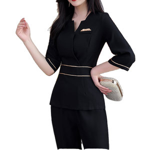 Uniforme de Salón de Belleza y Spa Elegante y Transpirable de Poliéster con Logotipo Personalizado, Servicio OEM - Product Image 1