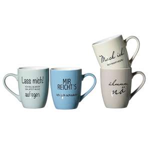 Ritzenhoff & Breker Kaffeebecher Sprüche sortiert 330ml - Product Image 1