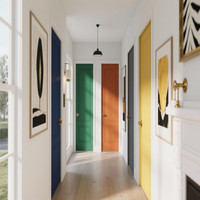 Porte laquée contemporaine, design contemporain, porte intérieure peinte avec couleur et dimensions personnalisées