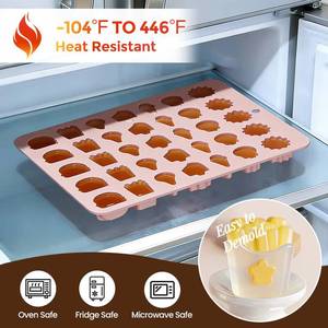 Molde de Silicona para Chocolate para Niños, Marca MUYULINS, 35 Cavidades, Multiformas, Grado Platino LFGB, Antiadherente, Libre de BPA - Product Image 3
