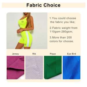 Tenues colorées femmes t-shirt et débardeur et jogger ensemble blanc personnalisé Shorts 2 pièces ensemble court femmes été - Product Image 2