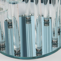 Candélabre en cristal personnalisé DEXI à 10 bras, porte-bougie en tube de verre long, modèle Dz850 Zhejiang, pour décorations de table de mariage