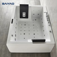 Baignoire Balnéo Jacuzzi Baiyao 2 Personnes à Jets d'Eau Effervescente, Bain Glacé, Spa Intérieur en Acrylique pour Hôtels et Villas