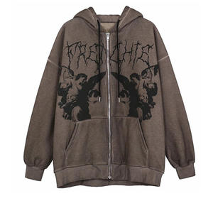 Sudadera con Capucha Holgada Estampada de Moda Personalizada al por Mayor para <span class=keywords><strong>Hombre</strong></span> y Mujer - Product Image 4