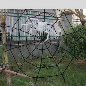 Décoration de toile d'araignée d'Halloween pour extérieur, filet en nylon noir et blanc pour fête, décorations de maison hantée - Product Image 1
