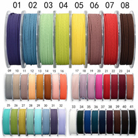 Vente en gros muti-couleurs 2.5mm polyester bonne qualité fabrication de bijoux forme ronde cordon de laçage en nylon sans fin ligne Milan