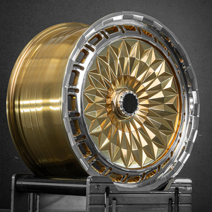 Jantes GPW 3 pièces forgées de luxe à découpe diamantée dorées VIP pour Rolls-Royce Phantom, <span class=keywords><strong>Bentley</strong></span> <span class=keywords><strong>Mulsanne</strong></span>, Maybach Pullman - Product Image 2