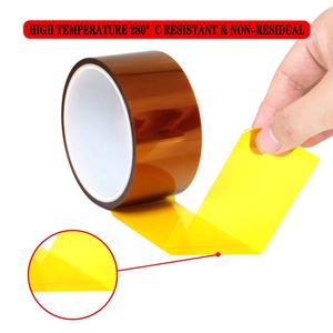 Hittebestendige polyimide <span class=keywords><strong>PI</strong></span>-folie met dubbelzijdige siliconenlijm, zonder resten, Kaptons tape - Product Image 2