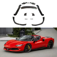 Kit de pare-chocs en fibre de carbone sèche style N pour Ferrari 296 GTB GTS 2022-2025 avec lèvre avant et diffuseur arrière à fixation directe