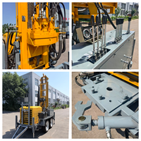 Machine de forage de puits d'eau et d'air à double usage, tractable, 300 m, 120 CV, diesel, pour puits profonds