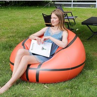 Ensemble de salon gonflable d'intérieur et d'extérieur en PVC floqué avec repose-pieds, fauteuil de relaxation multicolore, canapés gonflables