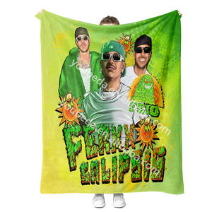 Fabricantes personalizados al por mayor Throw Soft Design Famoso cantante <span class=keywords><strong>feid</strong></span> ferxxo ligero fuzzy Cozy Warm throw mantas para mujeres - Product Image 1